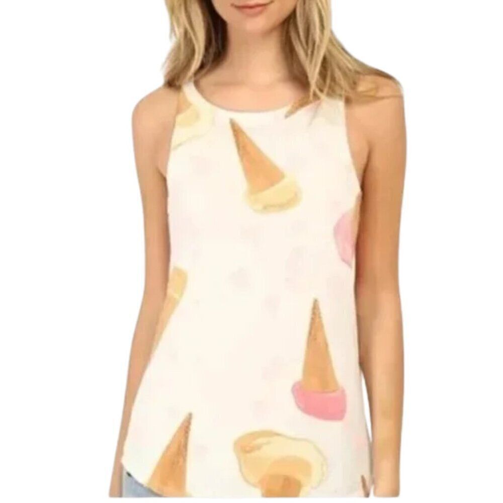 Chaser Ice Cream Cone Print Tank Top NEW